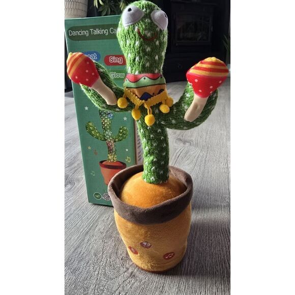 Dancing Cactus Plush Toy Lighted Electronic Recording Shake With Song Funny - Picture 13 of 16